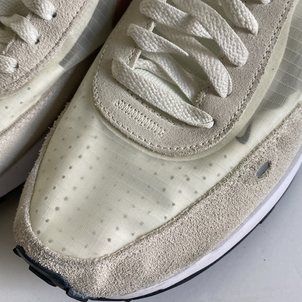 Nike Waffle one Low top Sneaker Sail Rose whisper white Size 8.5 Suede - Picture 10 of 10